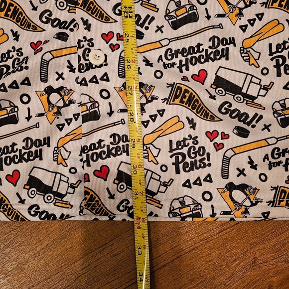 Sobe Promos Pittsburgh Penguins Hockey Button Down Shirt Mens XL UPMC Promo - Picture 4 of 7